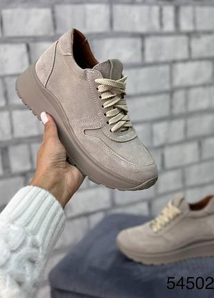 Кроссовки женские натуральная замша