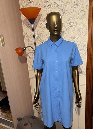Сукня - рубашка льняна ( s-m)