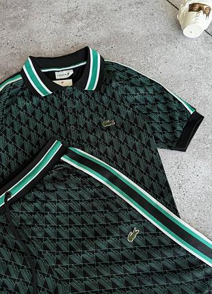 Чоловічий літній комплект lacoste футболка та шорти