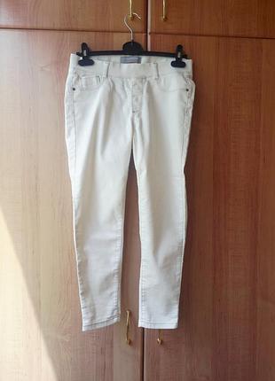 Новые женские стретчевые айвори бежевые летние джинсовые скинни бриджи dorothy perkins.