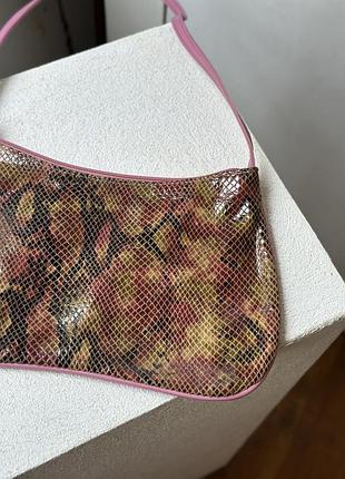 Сумка із принтом змії zara шкіра
