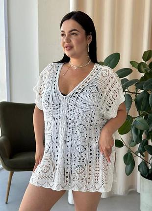 ⭐⭐⭐⭐⭐
ажурная туника накидка на купальник 🌊 sw669/2