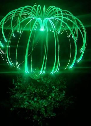 Led-фонтан для сада | цветок-медуза | плавная смена 7 цветов | на солнечной батарее