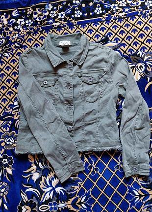 Джинсова укорочена куртка denim