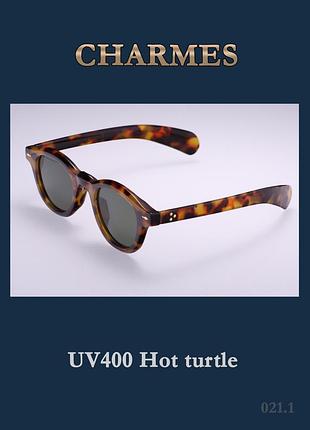 Солнцезащитные о_очки uv400 charmes hot turtle unisex vintage hdr линзы лёгкие, стильные, имиджевые