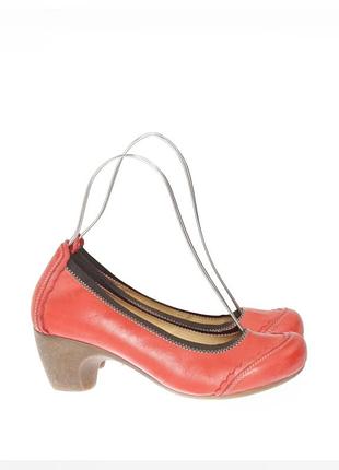 Шикарні оригінальні шкіряні червоні балетки туфлі waschbär 39