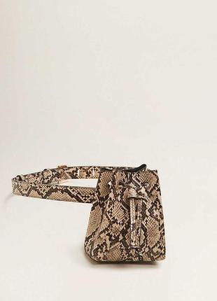Поясна сумка mango snake skin crossbody hip belt bag pouch