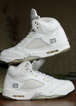 Баскетбольні кросівки air jordan 5 retro "metallic white" 2015