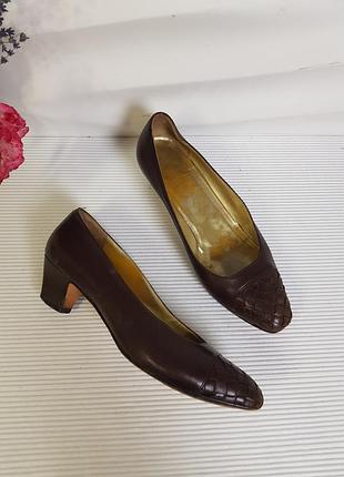 Итальянские плетеные туфли лодочки 35-36