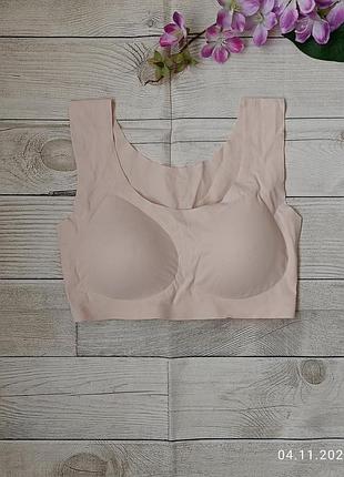 Безшовний бюстгальтер топ з вкладками без кісточок без пуш-ап
