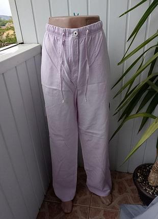 Летние широкие брюки лиоцелл+лён