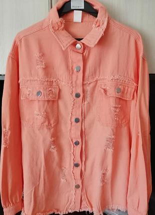 Джинсовая легкая курточка 100% х/б р. xl