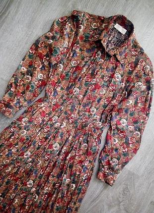 Вiнтажна сукня сорочка в квітковий принт 7