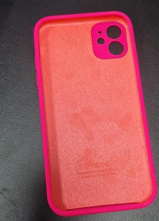 Чохол iphone 11 яскраво рожевий 2