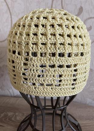 Шапочка бавовна ажур розмір 56-59 см
