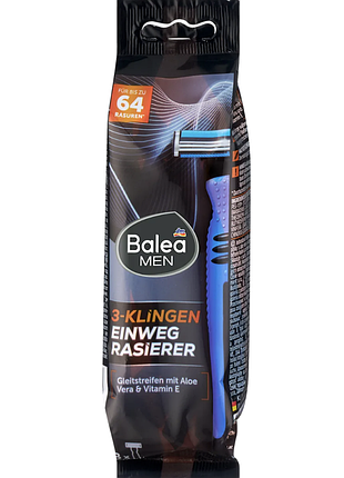 Станки для бритья с тремя лезвиями balea men einwegrasierer 3-klingen 8 шт
