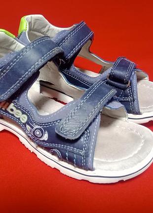 Ортопедичні сандалі clibee 22 для хлопчиків синьо-зелені. розмір 30, довжина устілки 18.5 см