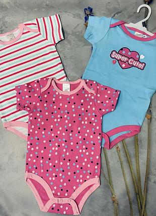 Набор боди(3 шт) 6/9 мес mon cheri