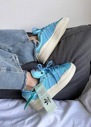 Кросівки adidas campus x bad bunny blue premium
