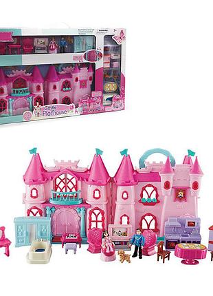 Детский игровой набор "замок" bambi 16830 с мебелью и фигурками