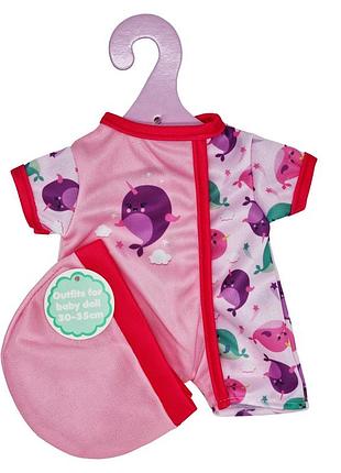 Игровой набор одежда для пупса "розовый нарвал" ylc235b с шапочкой