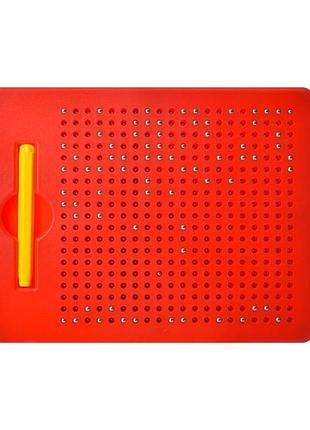 Магнітна дощечка для малювання 380b ручка, металеві кульки червоний