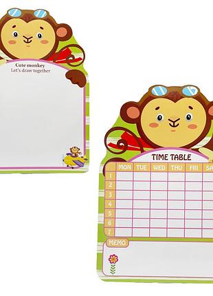 Дощечка для малювання "мавпа" td2023136-3 маркер в комплекті 21-27 см