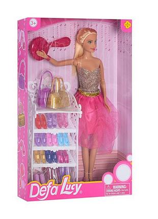 Детская игрушечная кукла 8316 обувь, сумочка, расческа золотистый