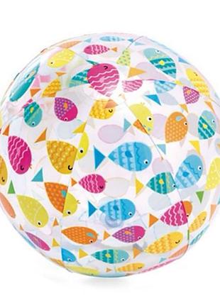 Детский надувной мяч рыбки 59040-6 размер 51 см