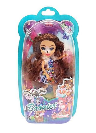 Дитяча іграшкова лялька "baobier" jj8572-15(brown) 15 см, шарнірна