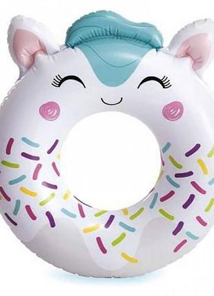 Дитячий надувний круг котик 59266-3 розмір 84 см