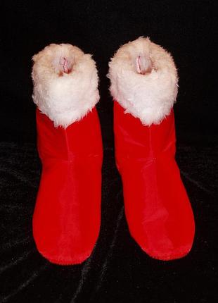 Сапоги св. николая/д. мороза/герои красные низкие (р-р 45-46)