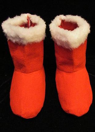 Сапожки-валенки карнавальные св. николая/деда мороза/сказочные герои красные низкие (размер 41-42)