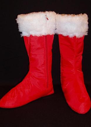 Сапоги св. николая/д. мороза/герои красные высокие (р-р 45-46)