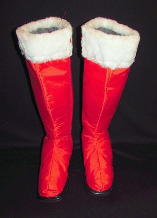 Чоботи св. миколая/д. мороза/герої червоні високі (р-р 47+) взуттєва підошва