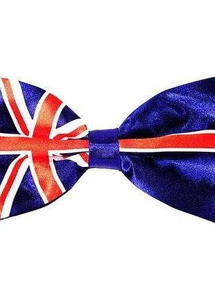 Галстук метелик в кольорах прапора великобританії uk.