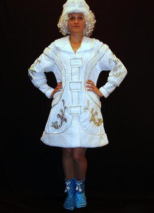 Новогодний костюм  феи/зимы/снегурки - топ-белизна-4 размер 46-48