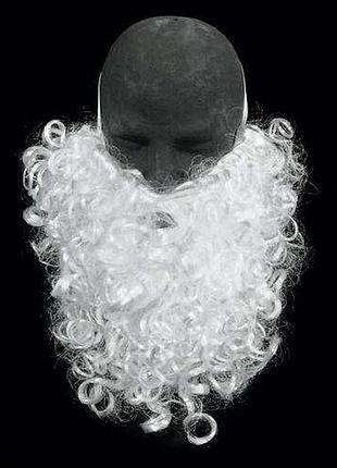 Борода 32 см белая св.николая/санта клауса/д.мороза/старца/колдуна