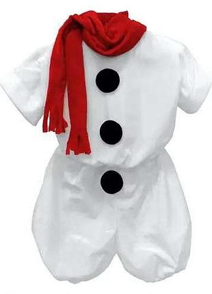 Снеговик с шарфом. костюм детский карнавальный