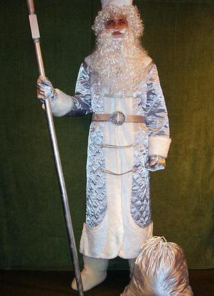 Костюм св.миколая/д.мороза срібний хром-2 р-р 48-52