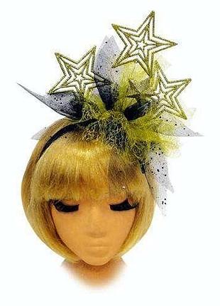 Новогодняя звезда золотистая. обруч