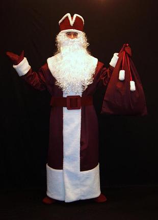 Костюм св.миколая/д.мороза святовоздвиженський бордо-4 р-р 50-56