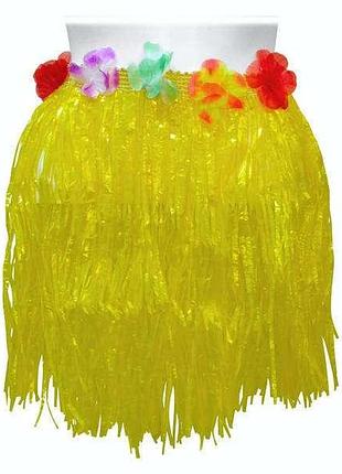 "гавайи". жёлтая юбка гавайская короткая.