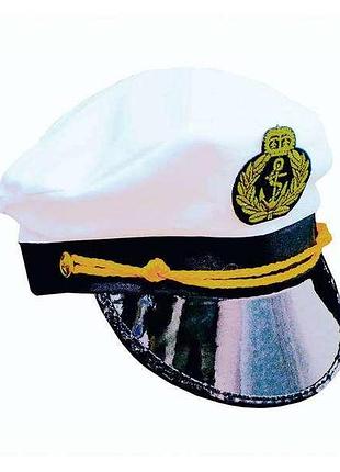 Фуражка капітанська (капітан моряк, кокарда якір)