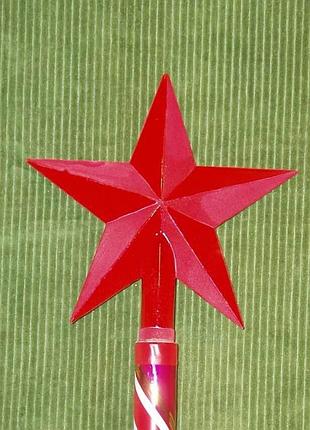 Посох св. николая/деда мороза разборный пластиковый (3 сегмента) - карминовый