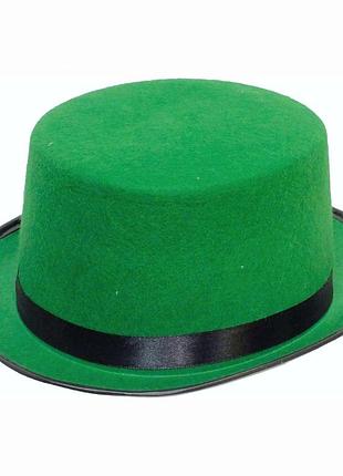 Капелюх циліндр невисокий зелений