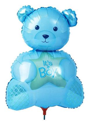 Шарик 35см мишка на палочке