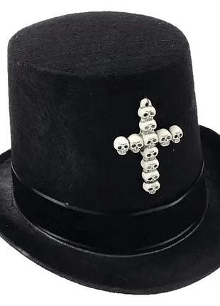 Шляпа цилиндр карнавальная сэр гот искусственный фетр