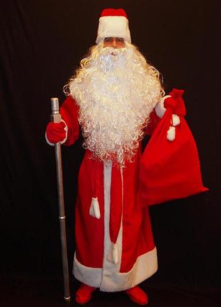 Костюм св.николая/д.мороза первозданный красный-6 р-р 50-56