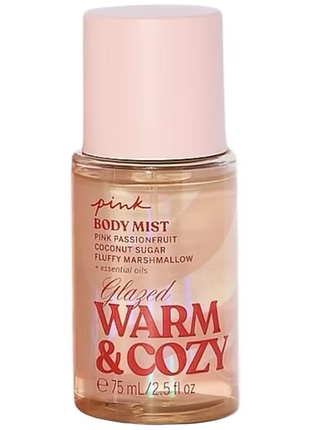 Мист для тела victoria’s secret pink warm &amp; cozy glazed, 75 мл
